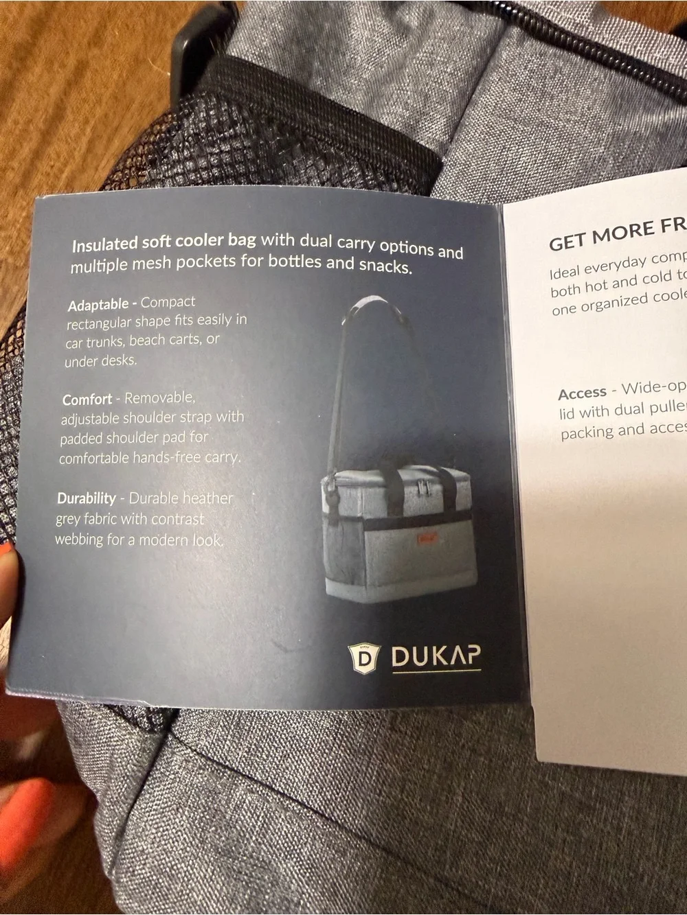 Gray Travel Duffle Bag for Men